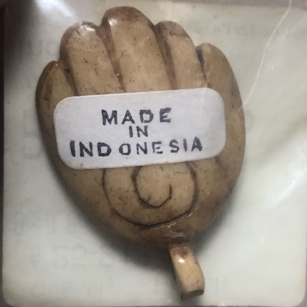 Vintage Bone Bead Hand Pendant